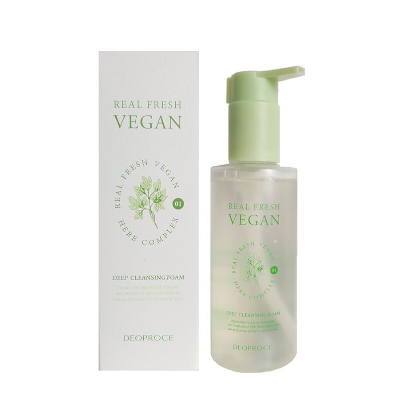 DEOPROCE Real Fresh Vegan Deep Cleansing Foam 200 ml